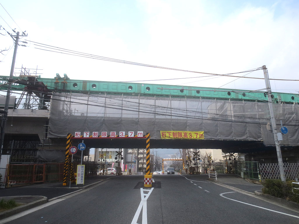 今日の横屋東踏切の様子。